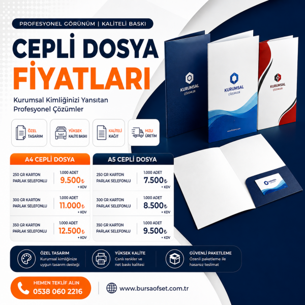 CEPLİ DOSYA FİYATLARI