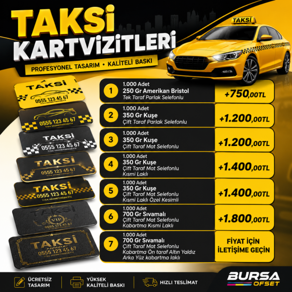 Taksi Kartvizitleri