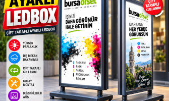 Çift Taraflı Ayaklı Ledbox Panolar ile Her Açıdan Fark Edilin