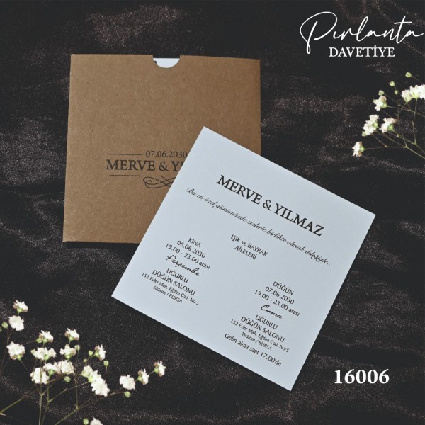 Pırlanta Davetiye 16006