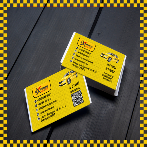 Taksi Durağı ve Taksiciler İçin Kartvizit