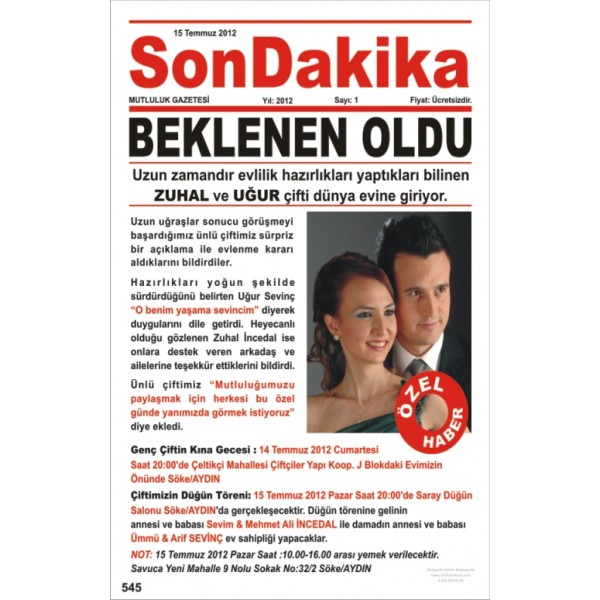 Bursa Davetiye Modelleri