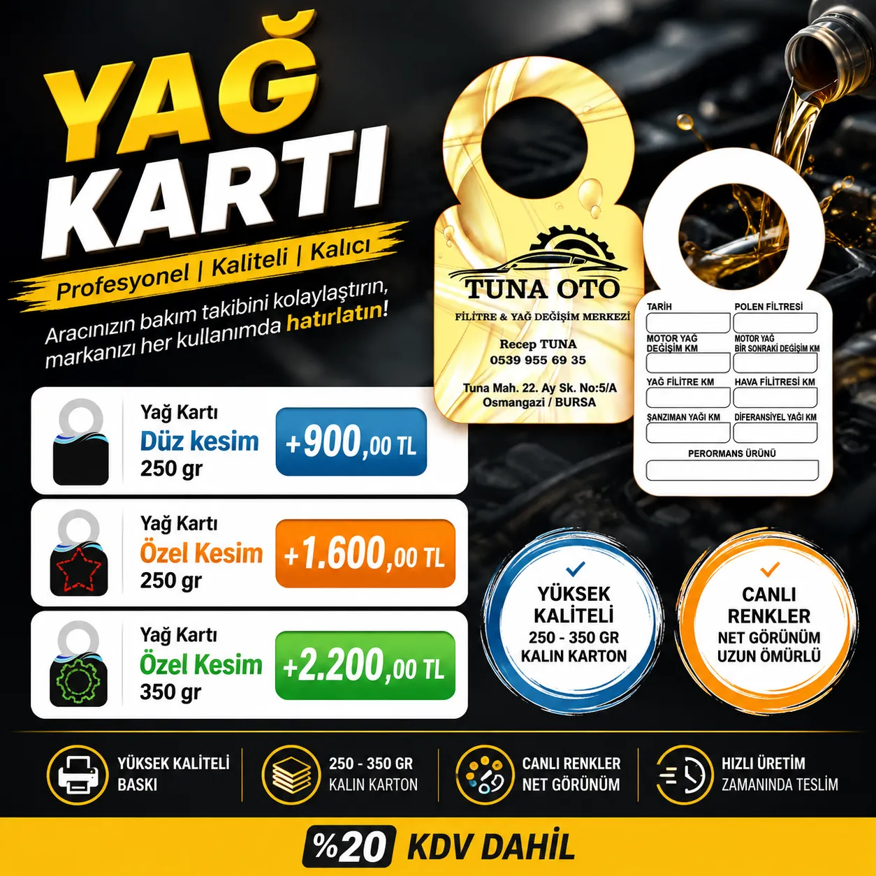 Yağ Bakım Kartı