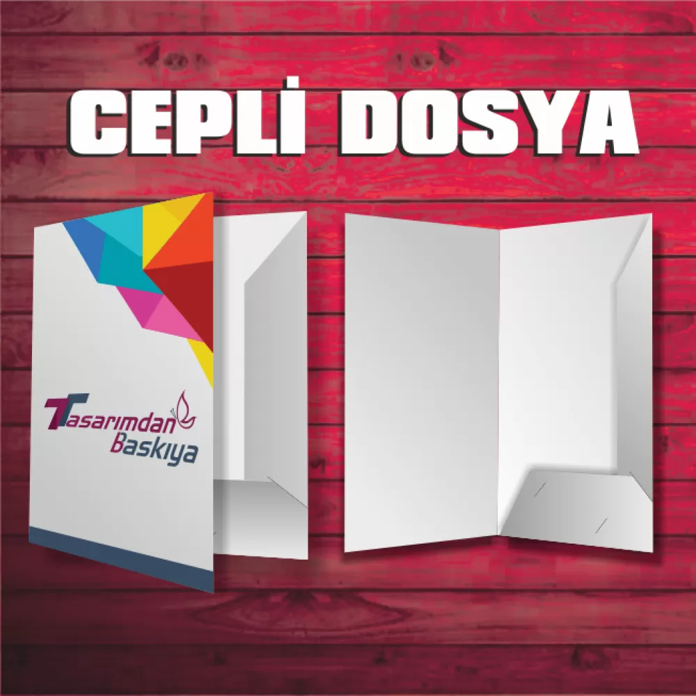 Kurumsal cepli dosya kapak örneği - 350 gr kuşe, selefonlu