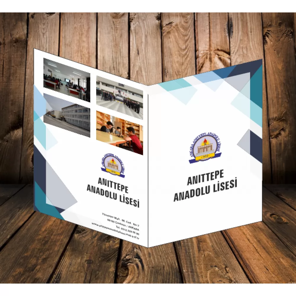 Cepli dosya iç görünüm - kartvizit yuvası ve tek cepli düzen