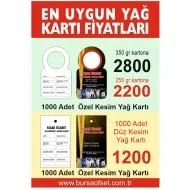 Oto Yağ kartı Fiyatları